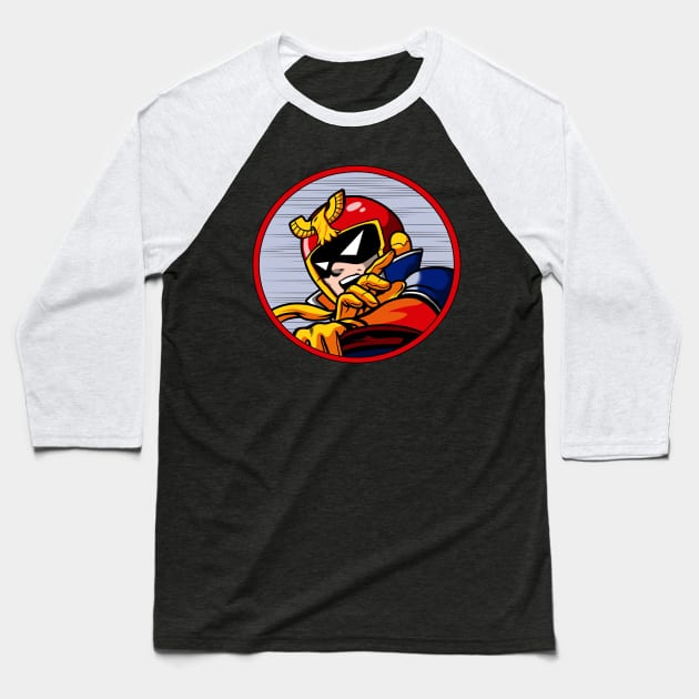 Falcon Racer Baseball T-Shirt by Eman